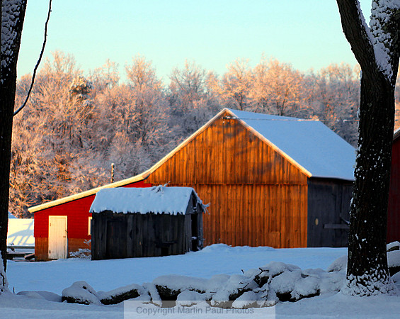 Old Portland Sawmill in Snow